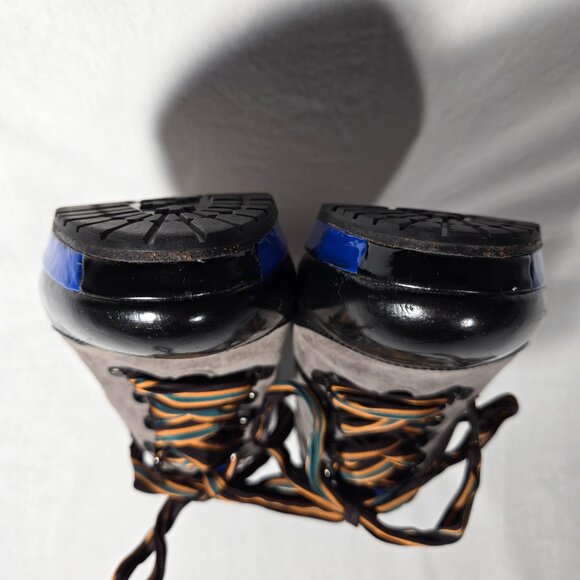 Rare ITALY Vintage PAUL SMITH Old Stock Lace Up Platform Heels Oxfords Size 8.5. - Picture 12 of 17